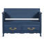 Banc de rangement pour salon avec espace, bleu marine antique, banc de rangement avec couvercle à ressort à gaz sans effort, grand espace intérieur