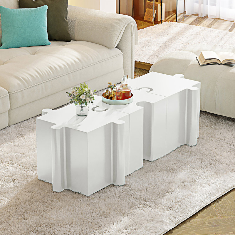 Table d'appoint d'extérieur, Blanc