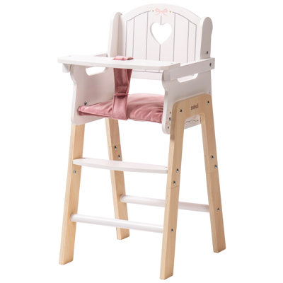 Chaise haute en bois pour poupée
