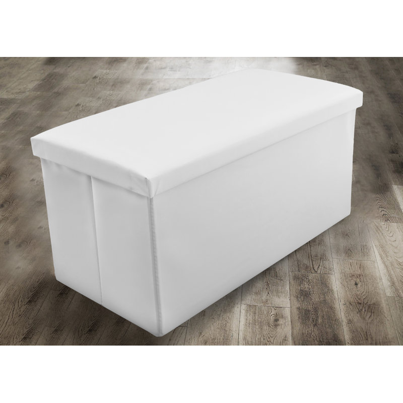 38 FOLDABLE LARGE STORAGE BOX, 38cm H x 80cm W x 7cm D, White