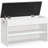 Shoe Storage Bench With Cushion, Entryway Bench With Lift Top Storage Box, 2-Tier Shoe Rack Bench, Adjustable Shelf, For Hallway, Bedroom, Cloakroom, White And Grey
