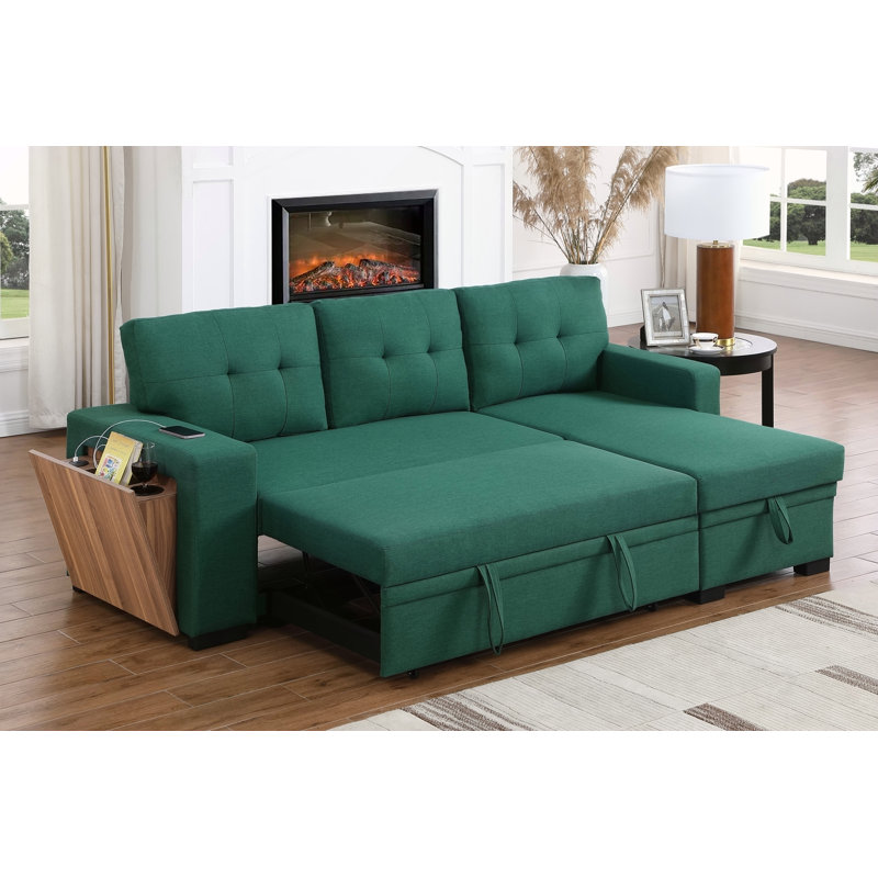 Canapé modulaire 3 pièces rembourré, Vert