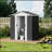 5X3 Feet Dark Grey Outdoor Storage Shed With Aluminum Alloy Frame With Base-119458102-119458100