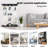 Annoeska 4-Shelf Curio Cabinet with LED Light,  3 Columns Tempered Glass Display Cabinet-1464844649