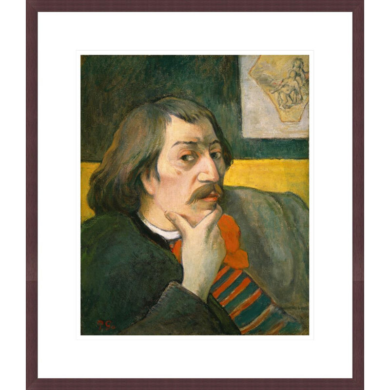 Autoportrait par Paul Gauguin - estampe numérique encadrée, H 20,47 po x l 17,75 po