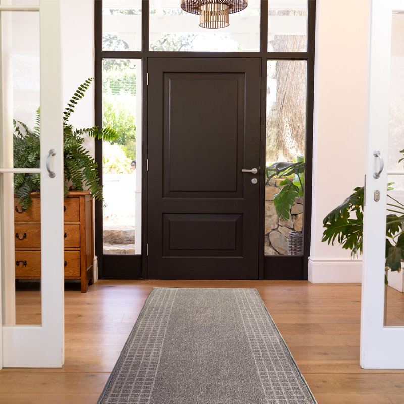 Tapis gris touffeté à motif géométrique Everleaner, Rectangle 2 pi 2 po x 3 pi