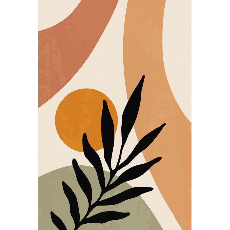 Sunset Botanicals Abstract Canvas Wrapped Wall Art, 24" H x 16" W x 1.5" D