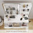 Lavin Makeup Vanity Set, Vanity Desk With Stool, LED Light Mirror And Charging Station-1827918452
