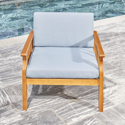 Canapé d'extérieur en bois avec coussin Kapalua