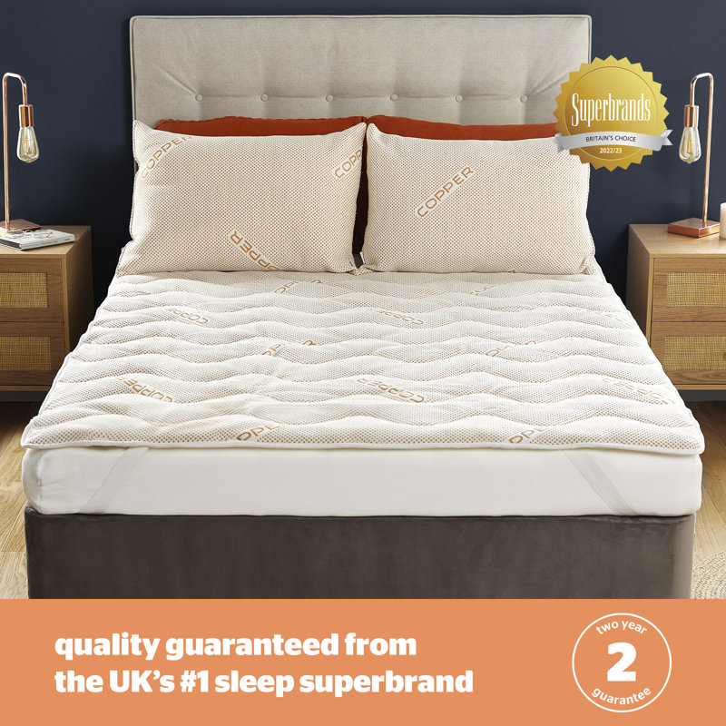 Silentnight Wellbeing Copper Infused Mattress Topper, Small Double (4')