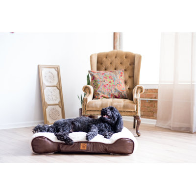 Orthopedic Faux Leather Pet Bed