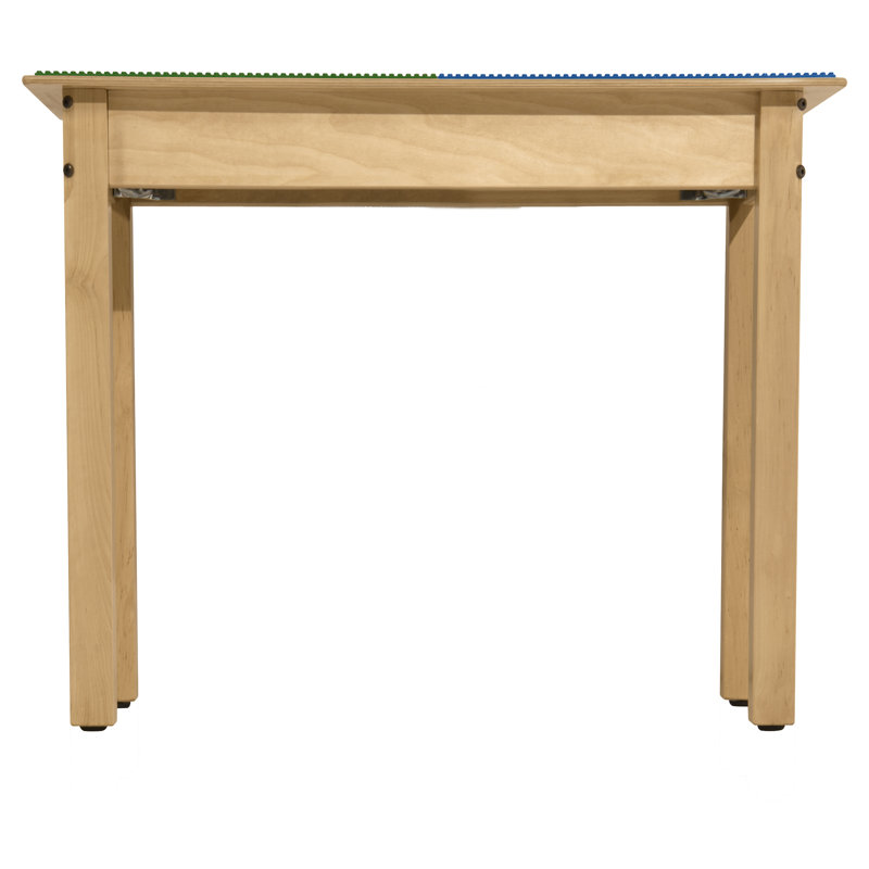 Rectangle Time-2-Play Table with a shelf and a DUPLO Compatible Grid, Blue/Green, 20.5" H x 35" L x 15.5" W