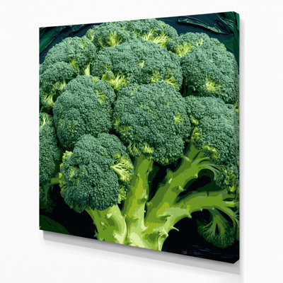 Vegetables Broccoli Green Canvas Wall Art