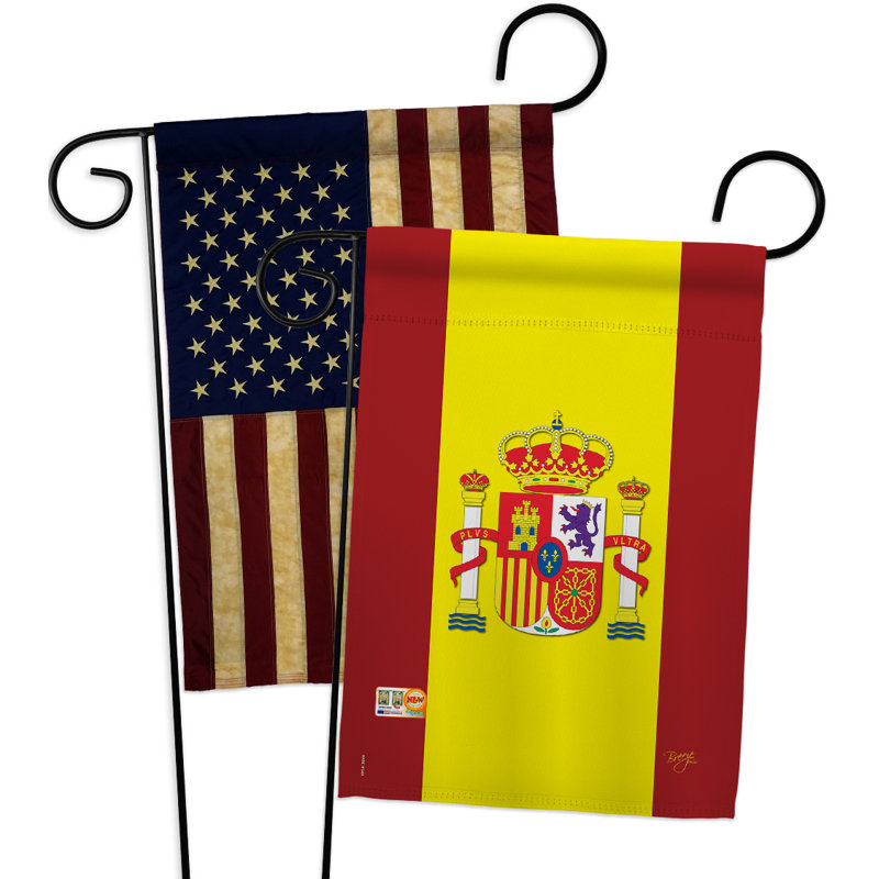 Ensemble de drapeaux décoratifs 2 pièces en polyester à 2 faces 19 x 13 po.