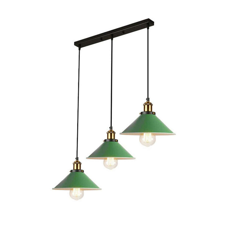 Latshaw 3-Light Kitchen Island Cone Pendant, Green