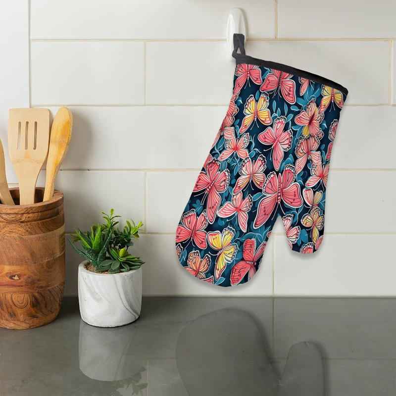 Delicate Wings Oven Mitt Cotton Twill