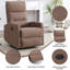Fauteuil inclinable manuel avec chaise berçante et pivotante en tissu-1893080644