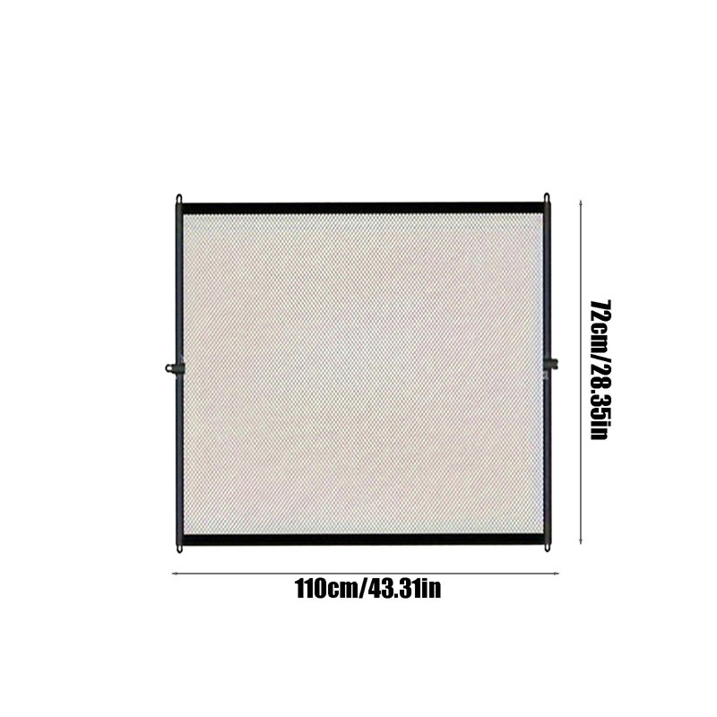 Clôture pour animaux rétractable pour animaux 43,3 x 28,4 po, noir, S