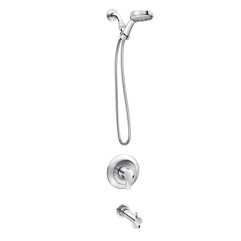 Baignoire / douche à poignée simple avec douchette Meena, valve incluse, Chrome