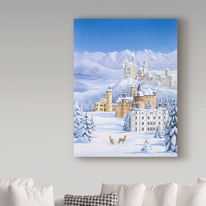 German Castles in Winter Landscape Canvas Art, 19" x 14"