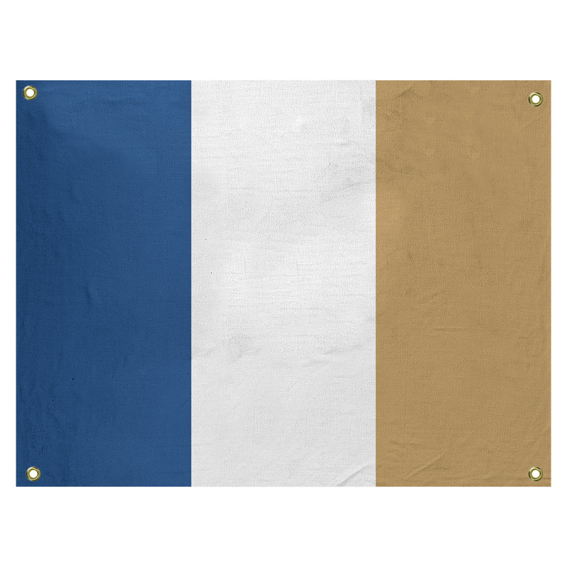 Tapisserie de polyester Baltimore, H 50 po x l 59 po x P 1 po, Bleu royal / blanc / or, Kansas City