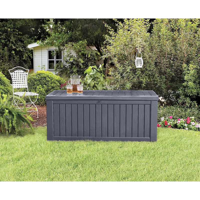Keter Rockwood Cushion Box 570L BROWN, Grey