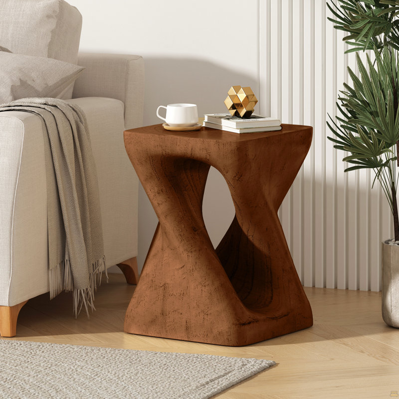 Table d'appoint Mgo, Brun antique