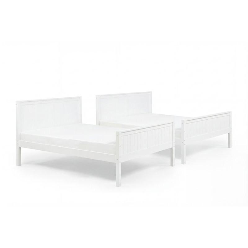 Lit superposé en bois Burkley, Blanc