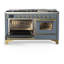 Majestic III Series 60 Inch Dual Fuel Range with 7 Sealed Burners, Griddle, in Blue Grey (Liquid Propane, Burnished Trim)-117886129-117886130-117886135