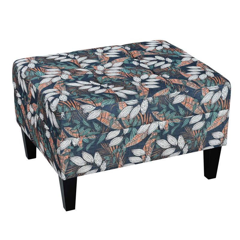 Blue Fabric With Soft And Stain - Foam Padding Birch Wood Legs, 27.73 Inches Long, 23 Wide, Ideal For Extra Seating Smooth Tapered Attractive Structured 18.81 High, Suitable Leg Relaxing