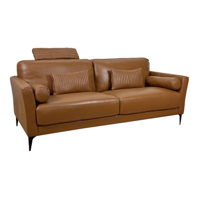 84'' Faux Leather Sofa