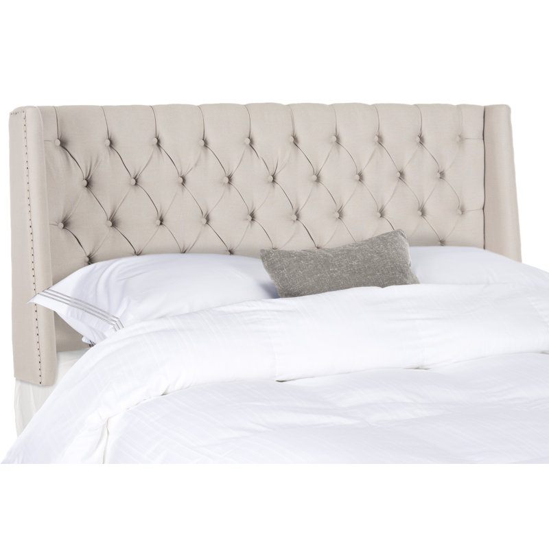 Bertlinde Upholstered Headboard, Full, Beige Linen