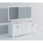 Meuble-lavabo double blanc 80 po X P 22 po P, plateau en marbre de culture et Miroir-118001488