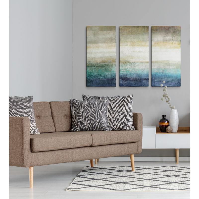 «Mountain Lake», peinture sur toile, H 24 po x l 36 po x P 1,5 po