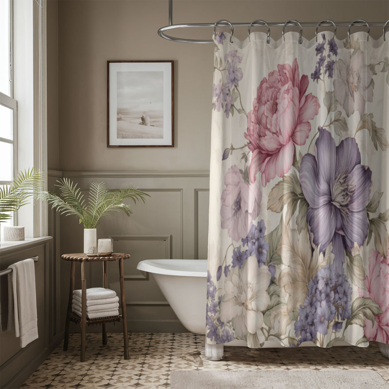 Rideau de douche 1 pièce Soft Whimsy, H 74 po x l 71 po