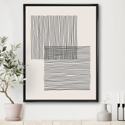 Minimal Geometric Lines and Squares II - reproduction sur toile