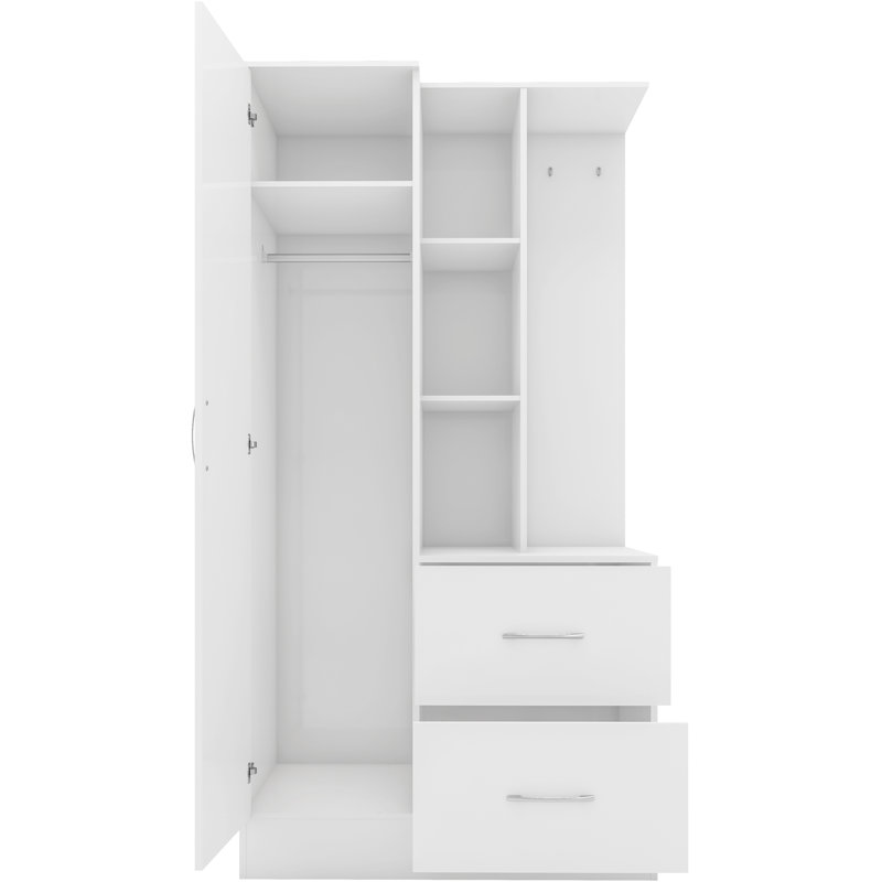 Cascio Wardrobe, White Gloss