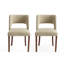 Ensemble 2 pièces de chaises de salle à manger rembourrées en bois massif Chenille-200025617-200025839