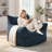 Set of 2 Oversized 46" Corduroy Foam Bean Bag Chair-746911276
