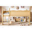 Lit mezzanine simple sécuritaire avec rangement, chambre d'enfant moderne en bois aggloméré
