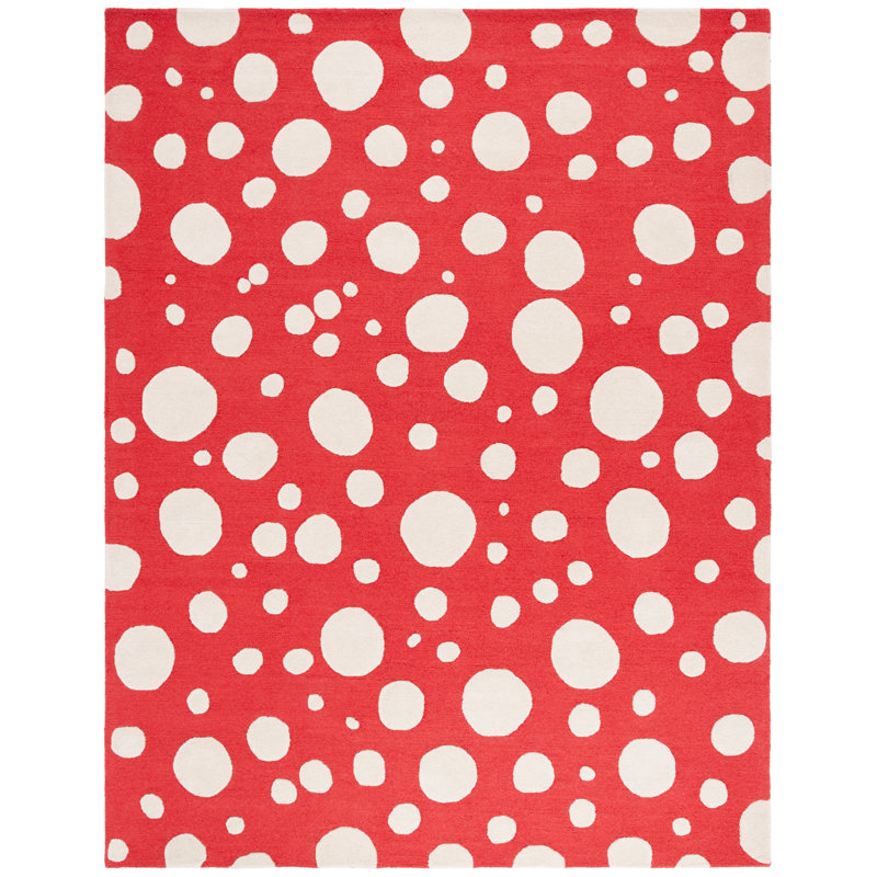 Camey Area Rug in Red/Ivory, Rectangle 8' x 10'