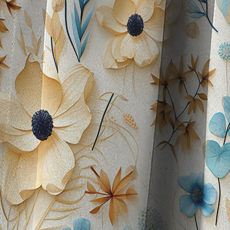 Coastal Retreat Ii Boho Motif - Rideau Boho - Rideau abstrait occultant - 1 panneaux, L 52 po x L 84 po