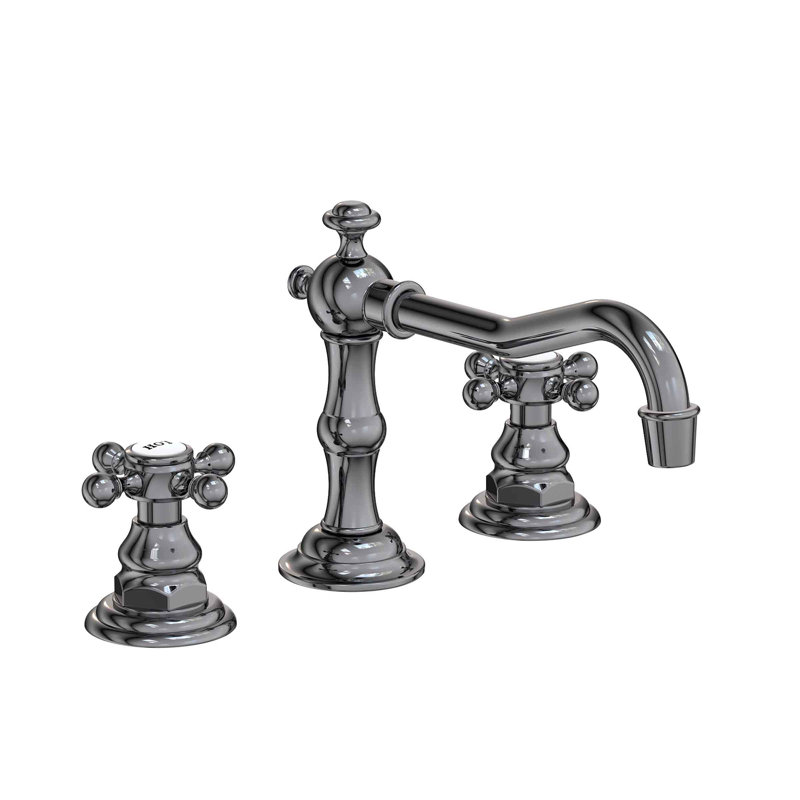 Chesterfield Widespread Bathroom Faucet with Drain Assembly, Satin Nickel (PVD)