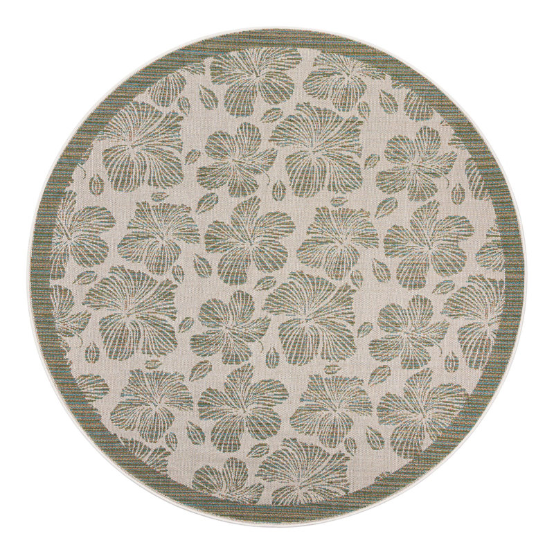 Tapis intérieur / extérieur Mehpare, Rond 7 pi 10 po