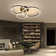 LED Deckenleuchte Schwarz Dimmbar mit Ringen Design aus Acryl