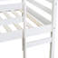 Lit mezzanine bas simple en bois massif avec échelle-339277524