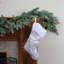 Chaussette de Noël 20 po blanche et dorée
