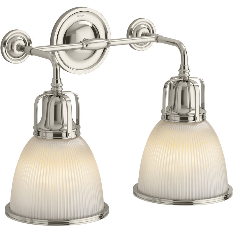 Hauksbee Two-Light Bell Sconce, Gold, 13.62" H x 18.25" W x 9.62" D
