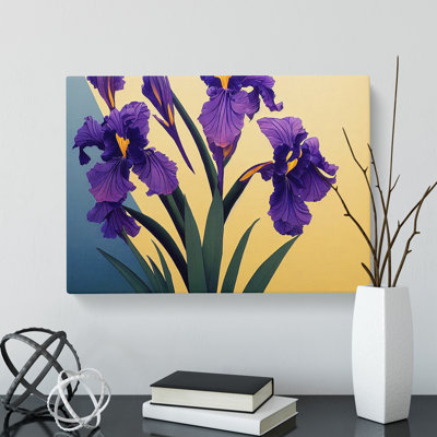 Dazzling Iris Flowers - Wrapped Canvas
