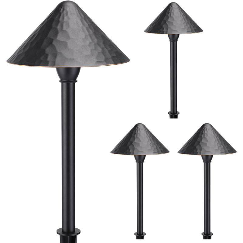 LED Pathway Landscape Light Hardwired 3000K Warm White, Black